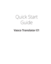 Vasco Translator E1 Quick Start Manual