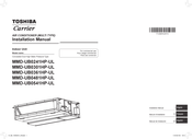 Toshiba MMD-UB0241HP-UL Installation Manual