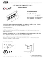 Sdc EXCEL EMLOCK E600 Installation Instructions