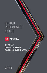 Toyota Corolla 2023 Quick Reference Manual
