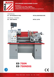 HOLZMANN MASCHINEN ED 750N User Manual