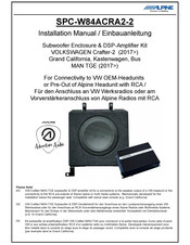 Alpine SPC-W84ACRA2-2 Installation Manual