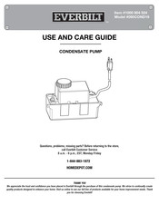Everbilt 1000 804 524 Use And Care Manual