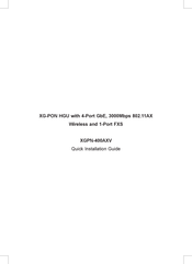 Planet XGPN-400AXV Quick Installation Manual
