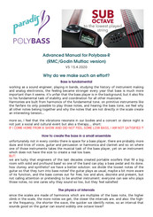 paradis Polybass-R Advanced Manual