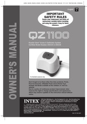 Intex Krystal Clear QZ1100 Owner's Manual