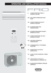 DeLonghi FRIO 9K Operating And Installation Manual
