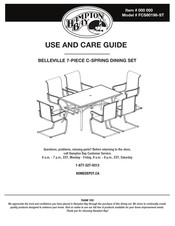 HAMPTON BAY BELLEVILLE FCS80198ST Use And Care Manual