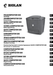 BIOLAN QUICK COMPOSTER 500 Instructions For Use Manual