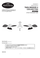 Harbor Breeze 396772 Manual