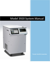 Thunder Scientific 3920 Operation And Maintenance Manual