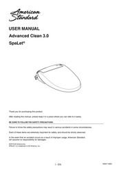 American Standard SpaLet Advanced Clean 3.0 8018A60GRC-020 User Manual