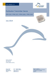 EnOcean PTM 210J User Manual