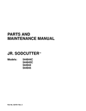 ryan JR. SODCUTTER 544944 Parts And Maintenance Manual