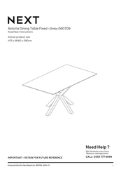 Next E60709 Assembly Instructions Manual