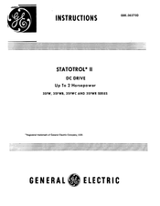 GE 3SFWC Series Instructions Manual
