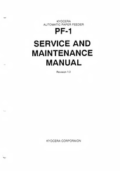 Kyocera PF-1 Service And Maintenance Manual