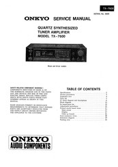 Onkyo TX-7600 Service Manual