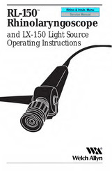 Welch Allyn RL-150 Operating Instructions Manual