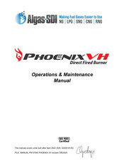 Algas SDI Phoenix VH Operation & Maintenance Manual
