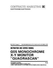 Electrohome QUADRASCAN GO5 Instruction And Service Manual