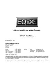 evertz EQX User Manual