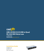 CoolGear USB-4COMi-SI-M Installation Manual