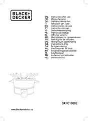Black & Decker BXFC1000E Instructions For Use Manual