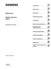 Siemens Milltronics MSP-7 Operating Instructions Manual