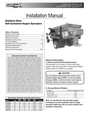 Buyers SaltDogg 1400460SS Installation Manual