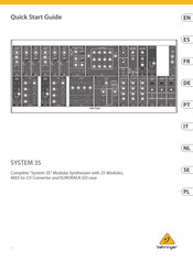 Behringer SYSTEM 35 Quick Start Manual