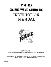 Tektronix 105 Instruction Manual