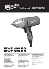 Milwaukee IPWE 400 RQ Original Instructions Manual