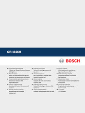 Bosch CRI 846H Original Instructions Manual
