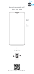 Xiaomi mi Redmi Note 14 Pro 5G Quick Start Manual