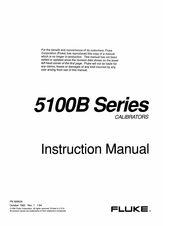 Fluke 5100B Instruction Manual