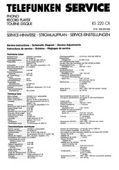 Telefunken 534 453 226 Service Instructions Manual
