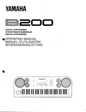Yamaha B200 Operating Manual
