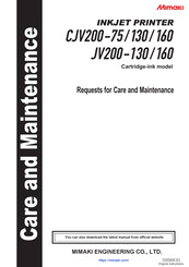 MIMAKI JV200-160 Care And Maintenance