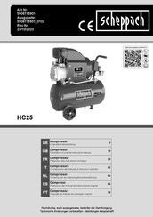 Scheppach HC25 Translation Of Original Instruction Manual