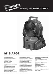 Milwaukee M18 AFG2 Original Instructions Manual