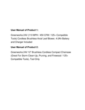 GreenWorks BL24L00 Operator's Manual