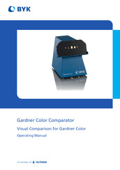 Altana BYK Gardner Color Comparator Operating Manual