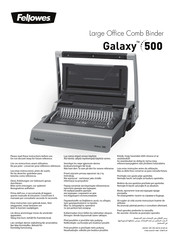 Fellowes Galaxy 500 Instructions Manual