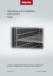 Miele H7780BP2CTS Operating And Installation Instructions