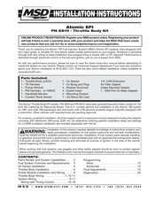 MSD Atomic EFI 2910 Installation Instructions Manual