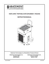 Abatement Technologies HEPA-AIRE PAS2400 Instruction Manual