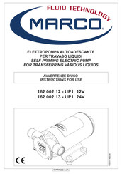 Marco 162 002 12-UP1 Instructions For Use Manual