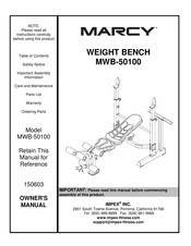 Impex MWB-50100 Owner's Manual