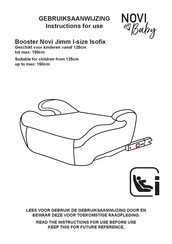 NOVI Baby Jimm I-size Isofix Instructions For Use Manual
